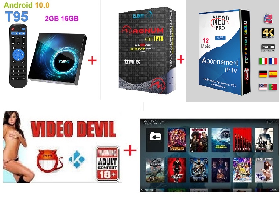pack magnum+neotv-ott+boxtv T95
