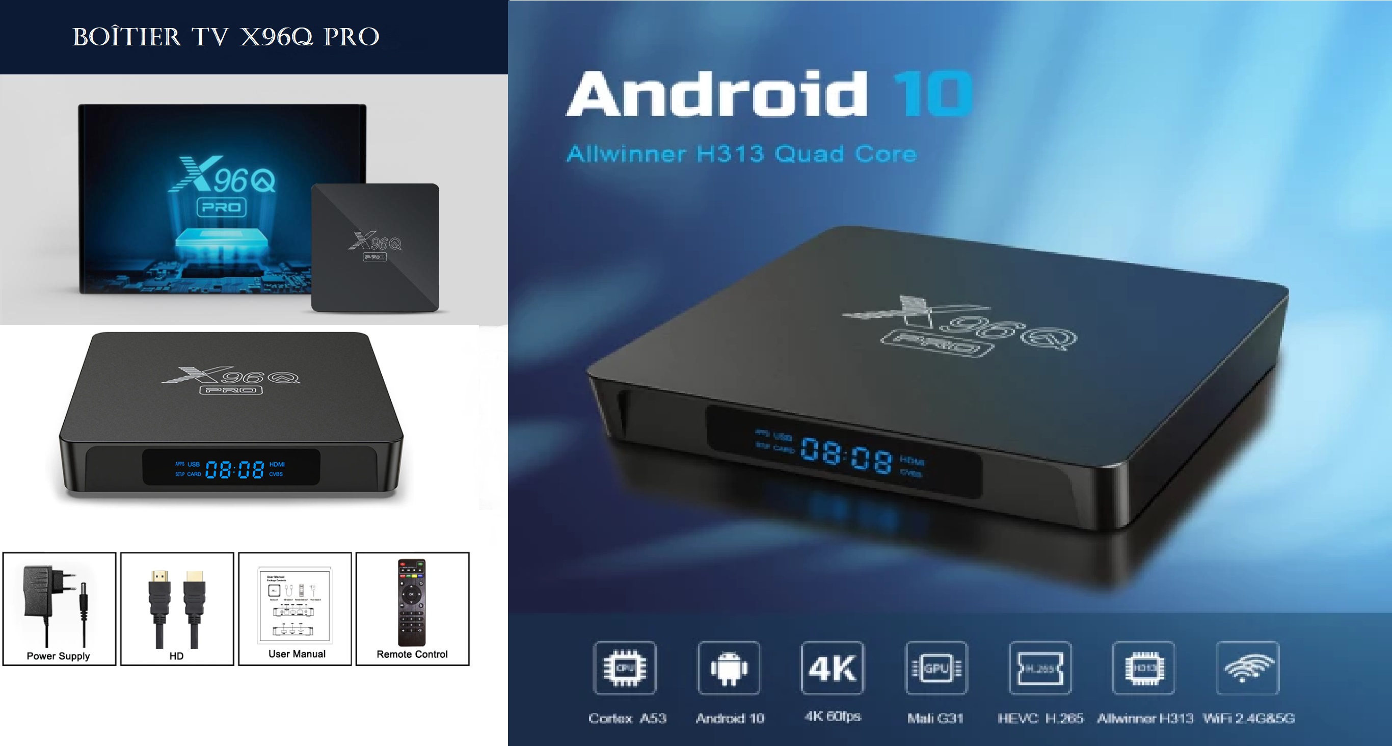 Boîtier TV X96Q Pro