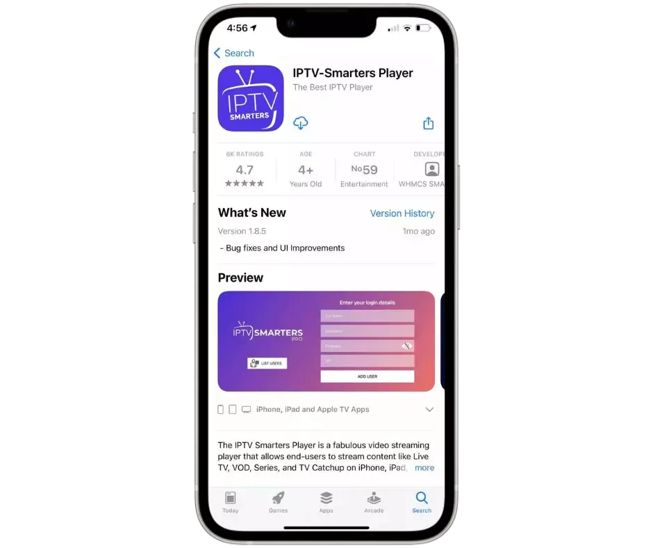 Guide de configuration pour les appareils IOS SMARTERS-player