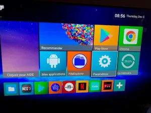 désinstaller installer Neox2 Android principal de la box montrant les applications disponibles